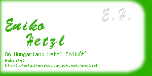 eniko hetzl business card